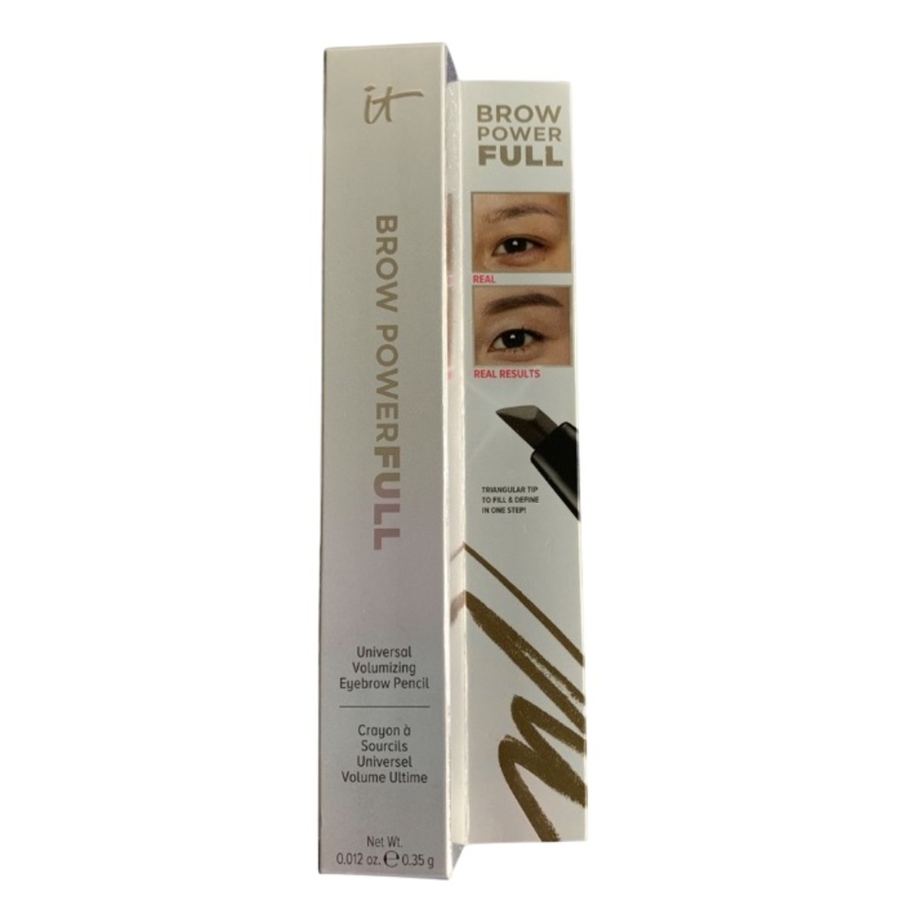 IT COSMETICS Brow Power Universal Taupe Volumizing Eyebrow Pencil Full Size NIB - Picture 3 of 8